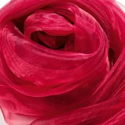 Telas>DecoWoerner Tela De Chifón, Color Burdeos, 145 Cm rojo