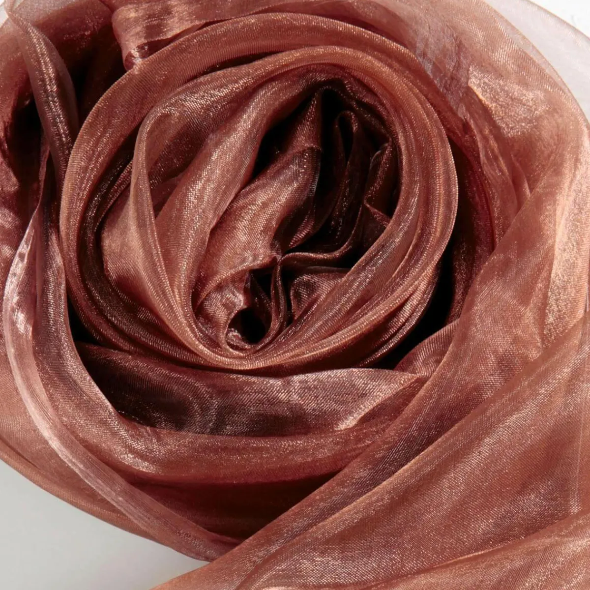 Telas>DecoWoerner Tela De Chifón, Color Nugat, 145 Cm marrón