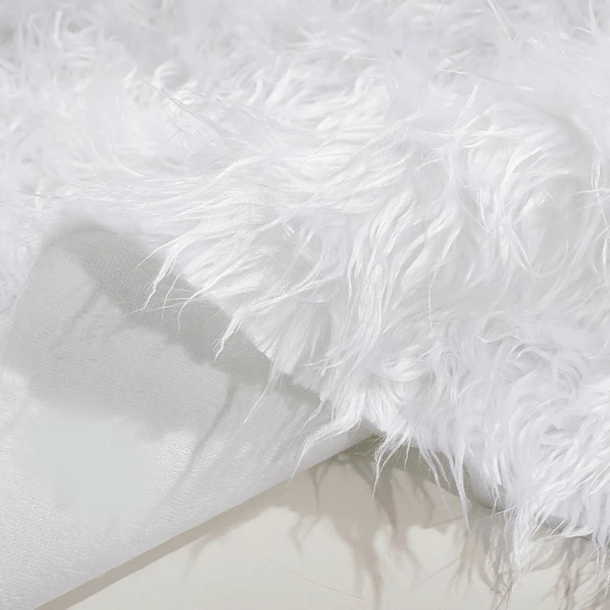 Telas|Decoración Temática>DecoWoerner Tela De Pelillo Suave Pelo Largo, Color , 145 Cm blanco