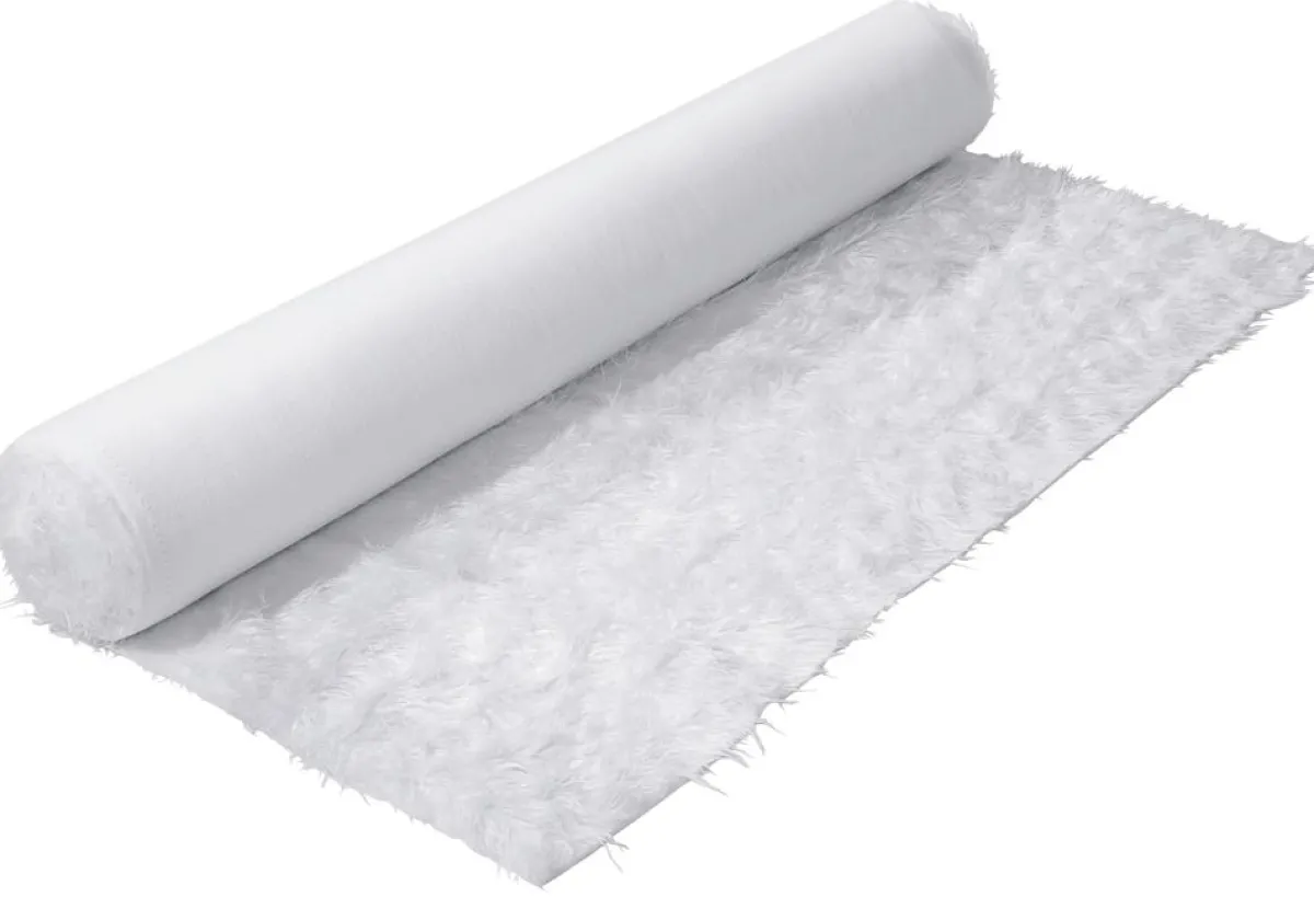 Telas|Decoración Temática>DecoWoerner Tela De Pelillo Suave Pelo Largo, Color , 145 Cm blanco