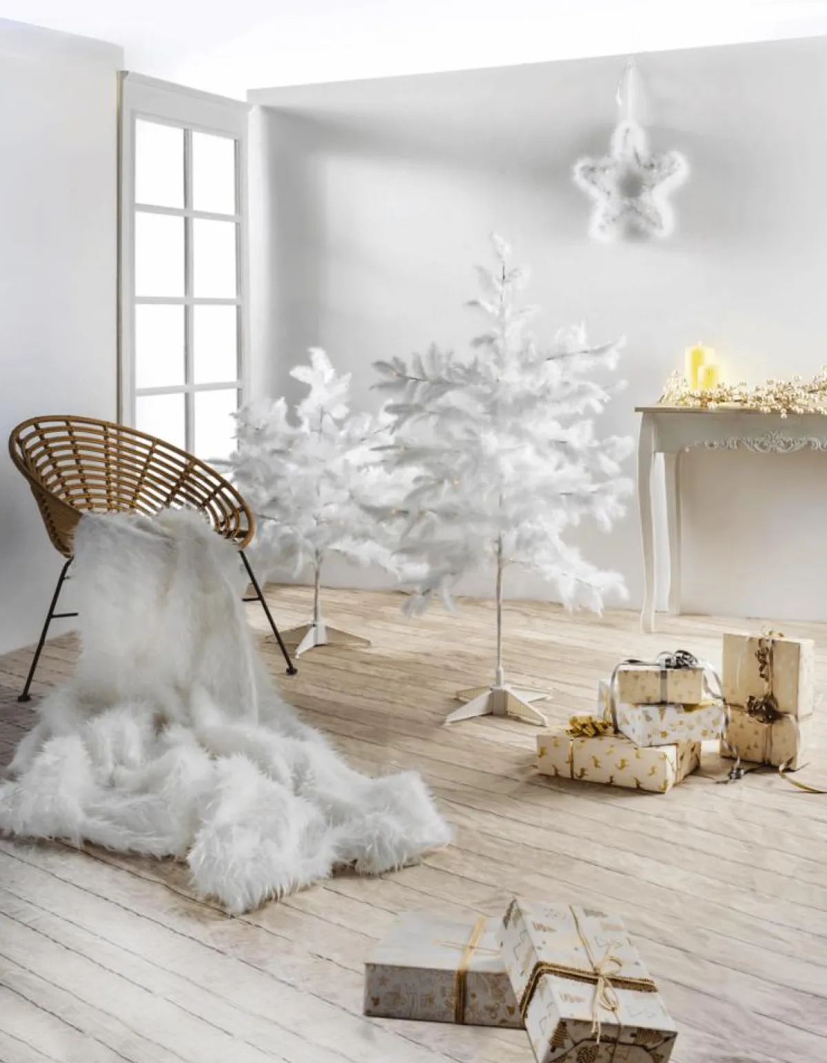Telas|Decoración Temática>DecoWoerner Tela De Pelillo Suave Pelo Largo, Color , 145 Cm blanco