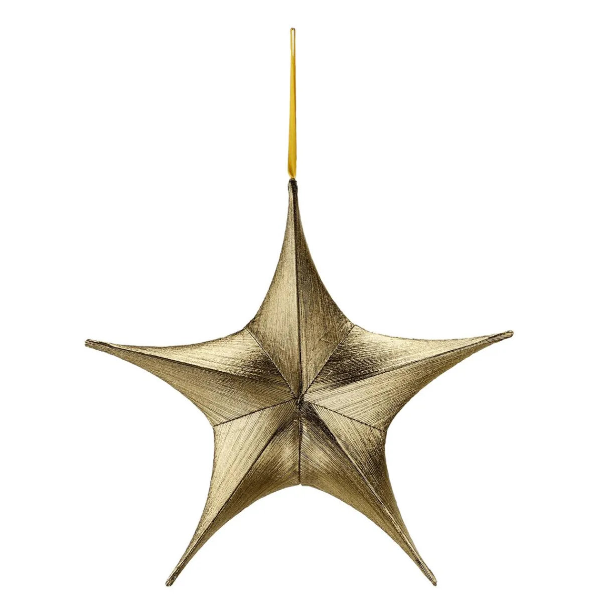 Estrella De Navidad>DecoWoerner Tela Decorativa Estrella Plegable Negro Con Cremallera, 40 Cm oro