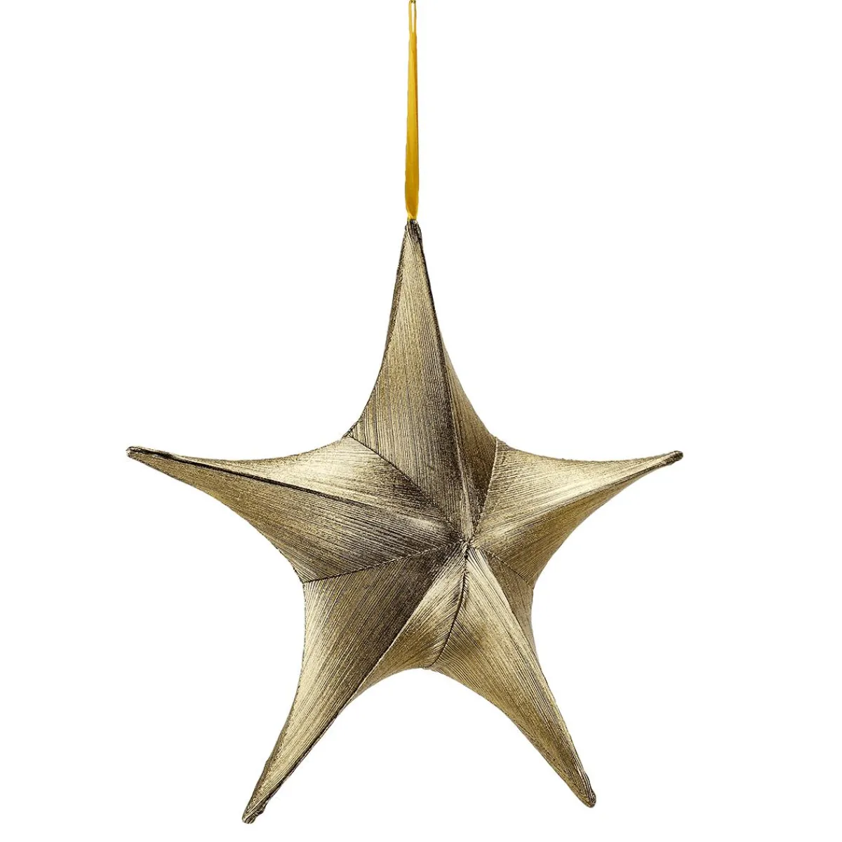 Estrella De Navidad>DecoWoerner Tela Decorativa Estrella Plegable Negro Con Cremallera, 40 Cm oro
