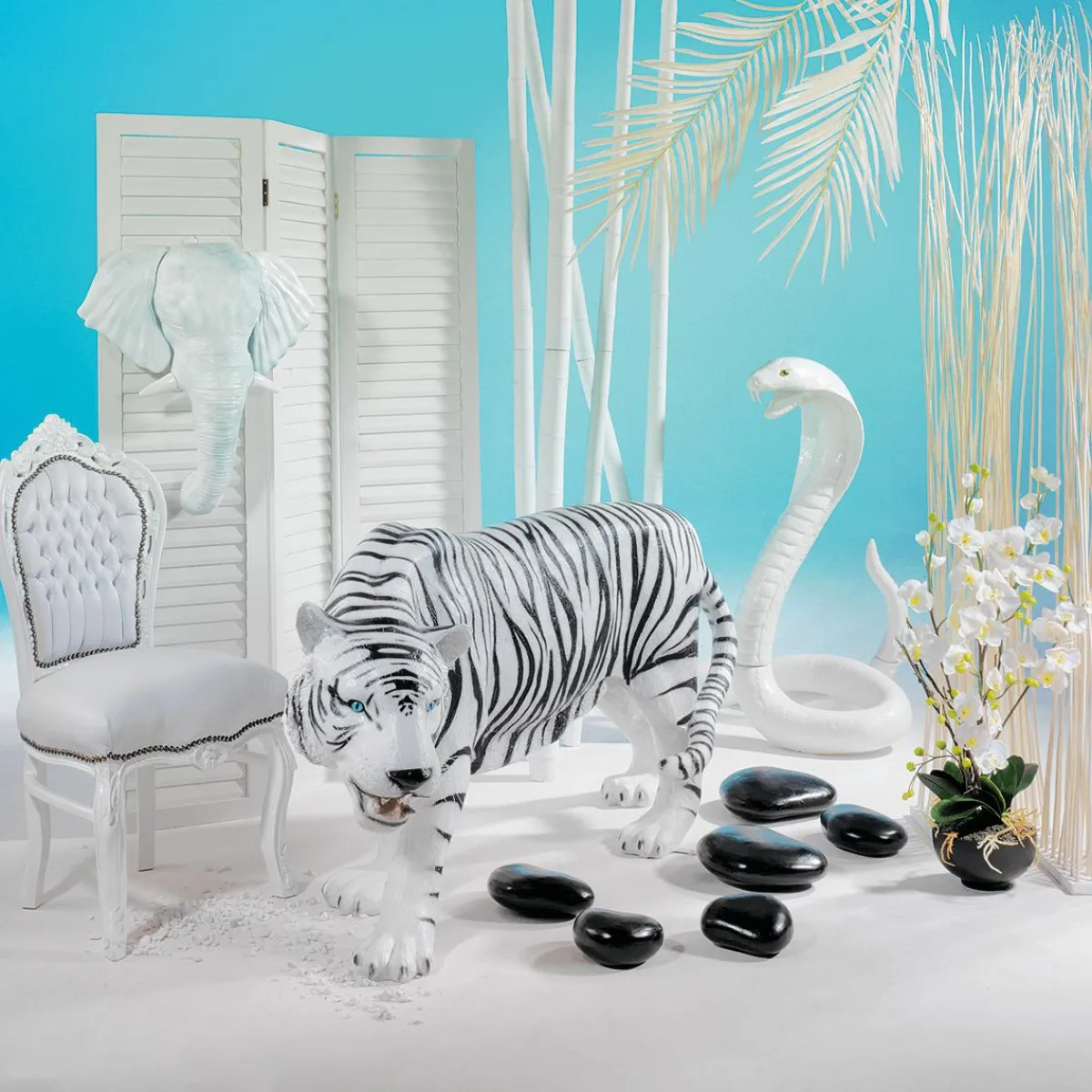 Decoración De Animales>DecoWoerner Tigre Decorativo, Longitud: 170 Cm multicolor