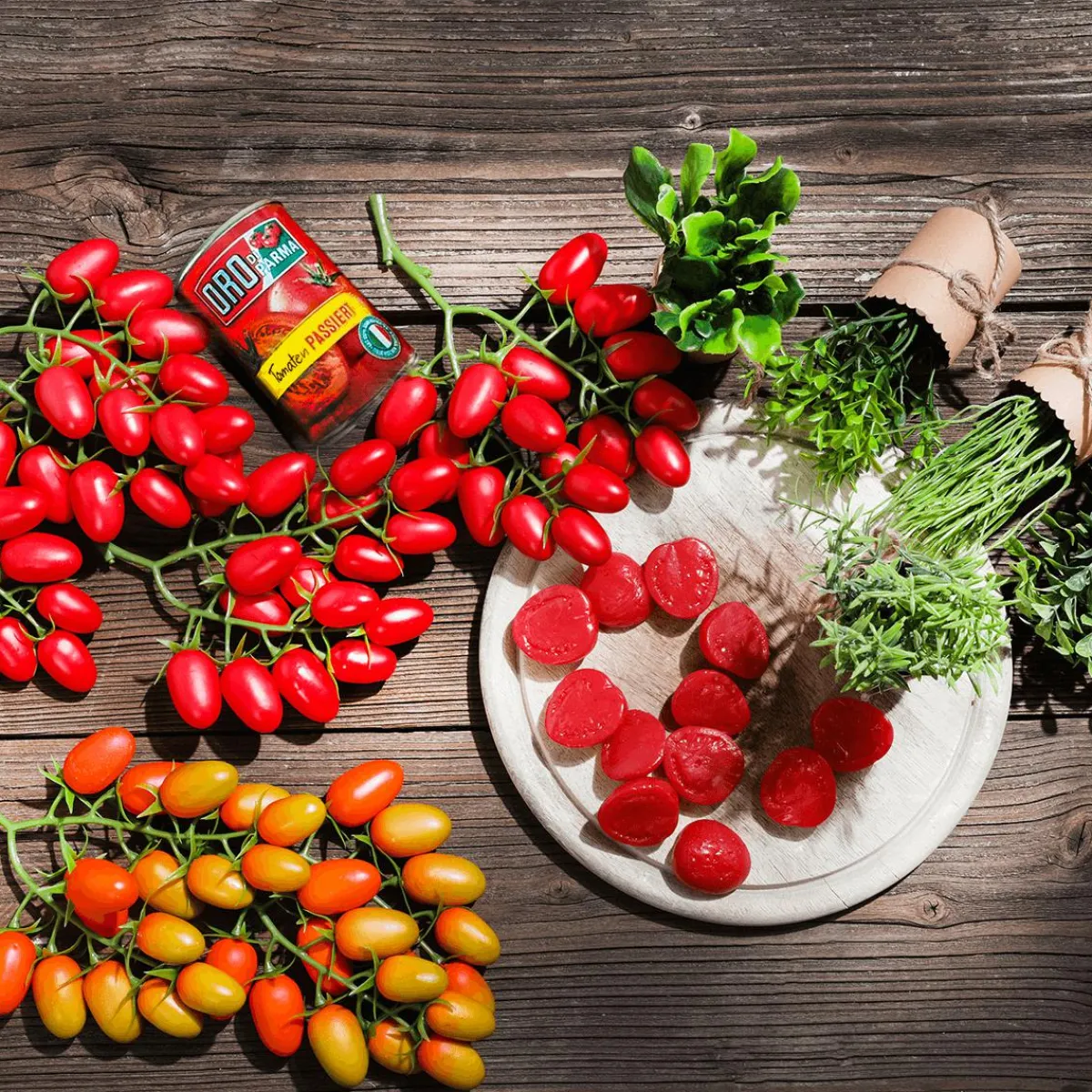 Verduras Y Hierbas>DecoWoerner Tomates En Racimos Roma, Envase De 2 Unidades naranja