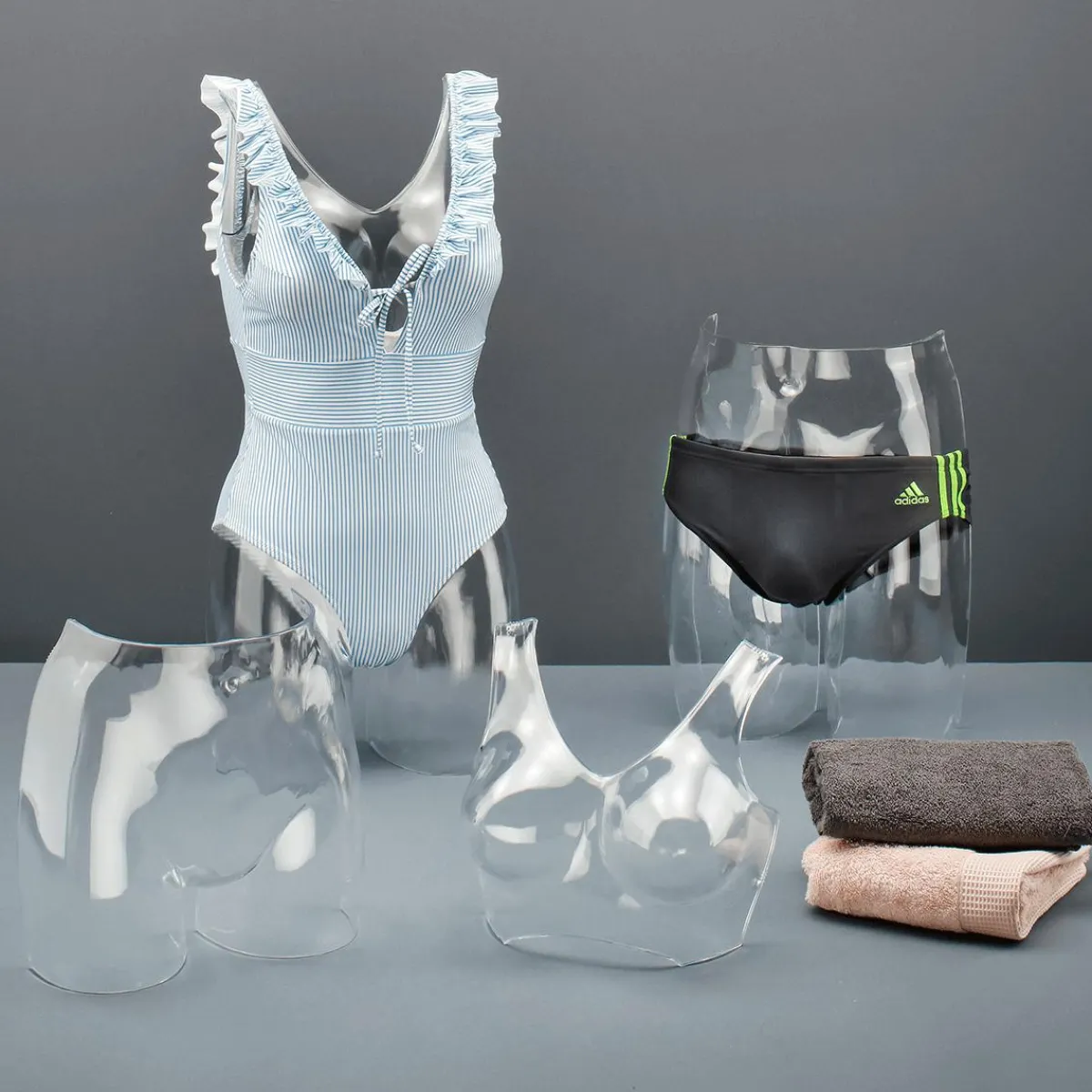 Maniquíes>DecoWoerner Torso Masculino Inferior Para Ropa Interior transparente