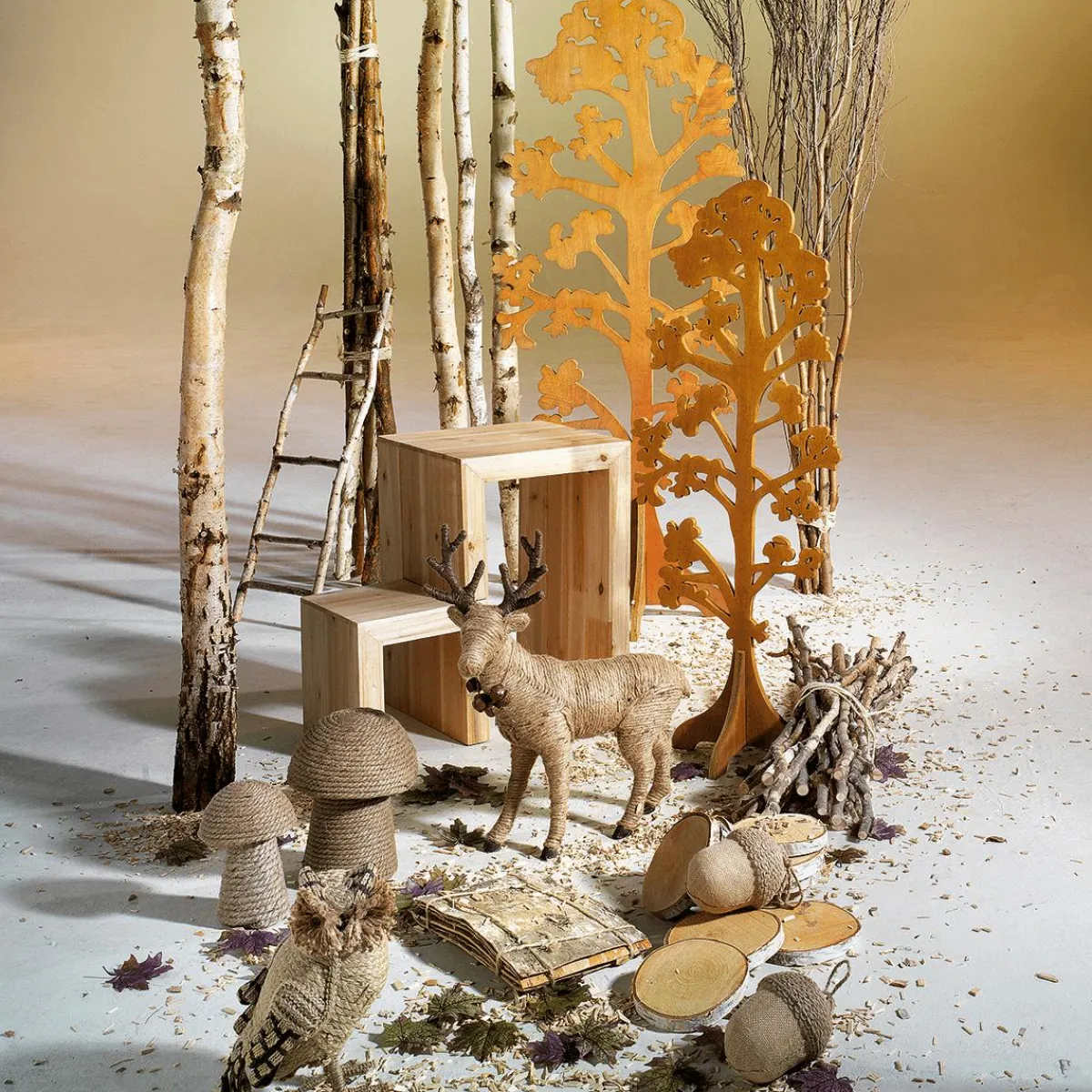 Decoración Natural|Decoración Temática>DecoWoerner Troncos De Abedul Decorativos, 170 Cm, 5 Piezas Beige