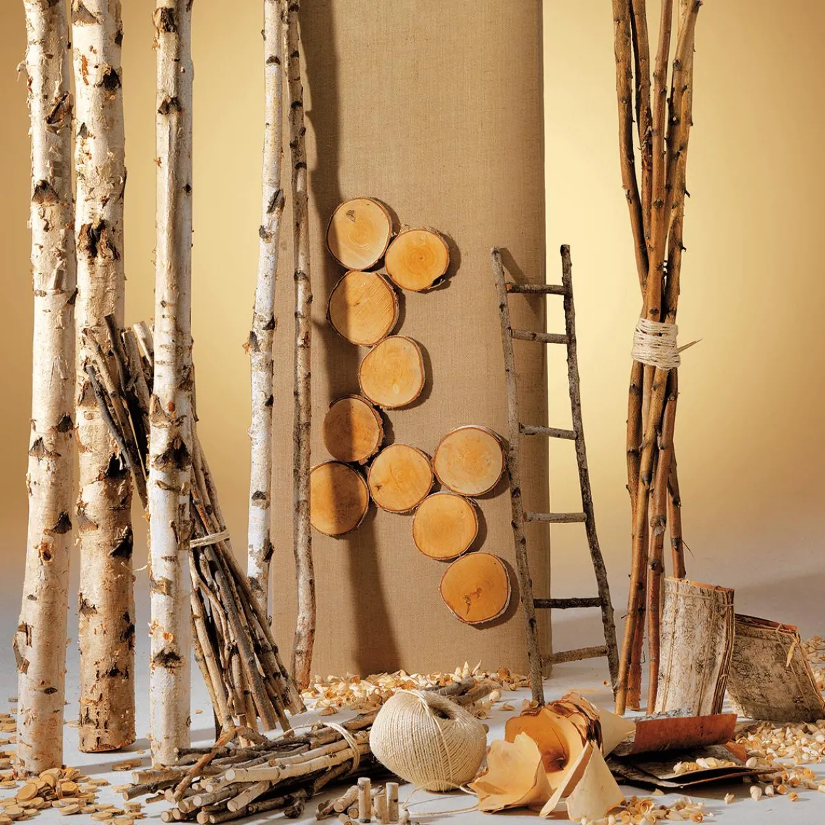 Decoración Natural|Decoración Temática>DecoWoerner Troncos De Abedul Decorativos, 220 Cm