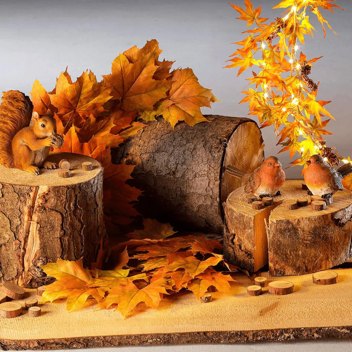 Decoración Natural|Decoración De Otoño>DecoWoerner Troncos De Madera Decorativos, Conjunto De 3 Pz. marrón