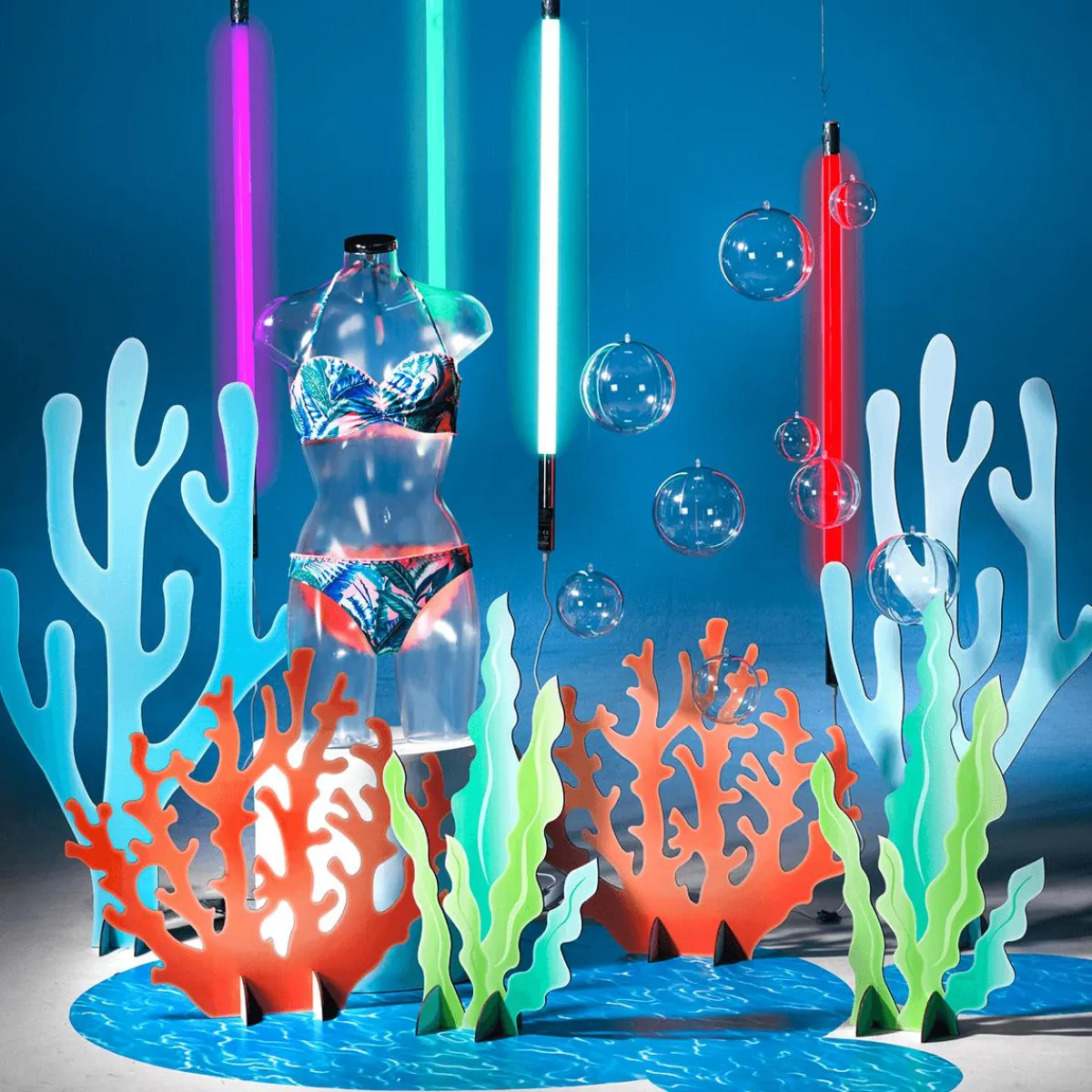 Luz Decorativa>DecoWoerner Tubo De Neón 105 Cm, azul