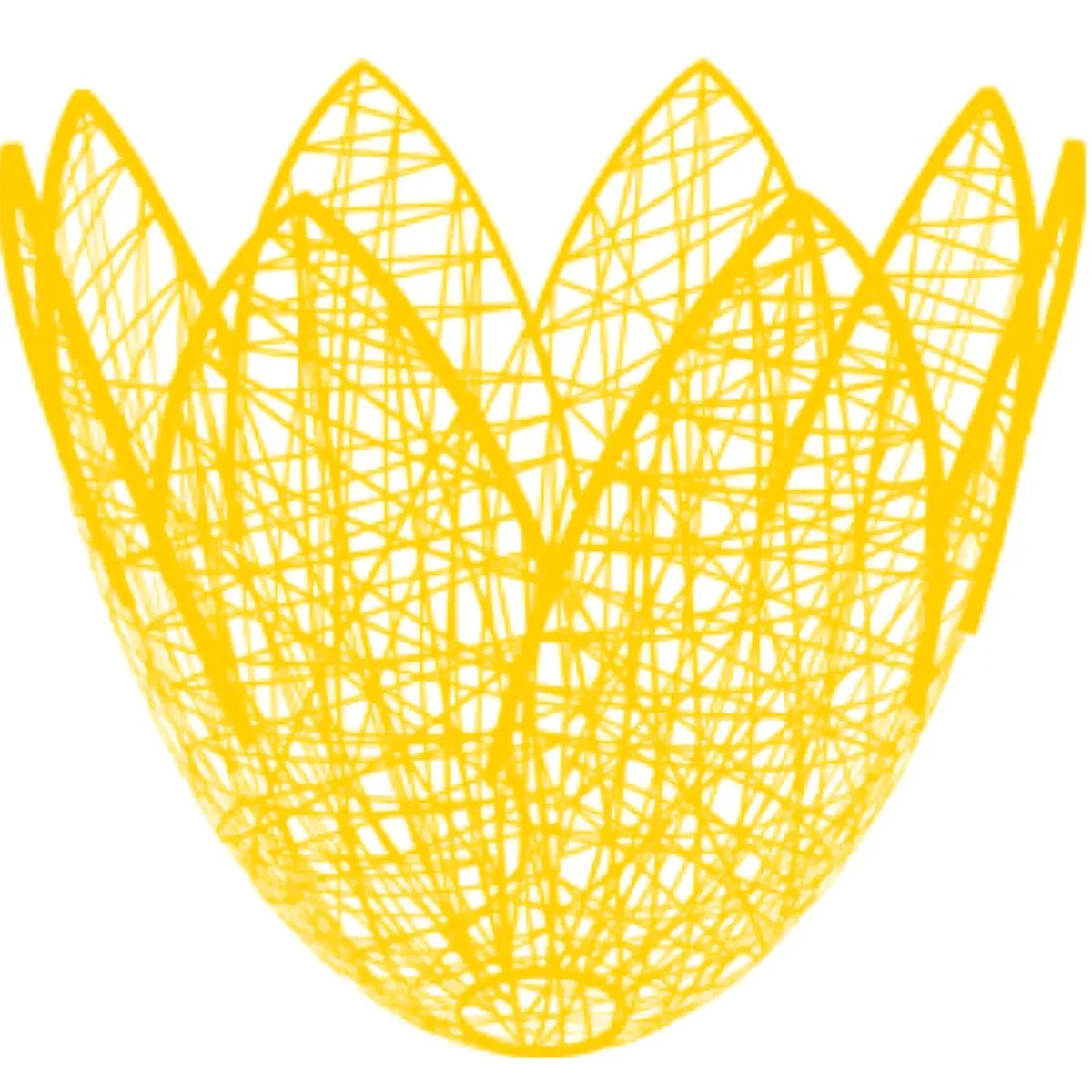 Decoración De Verano|Decoración De Primavera>DecoWoerner Tulipán 3D De Fibra Tejida 79 X 75 Cm amarillo