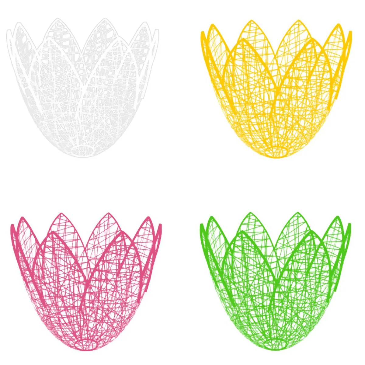 Decoración De Verano|Decoración De Primavera>DecoWoerner Tulipán 3D De Malla De Fibra 102 X 100 Cm amarillo