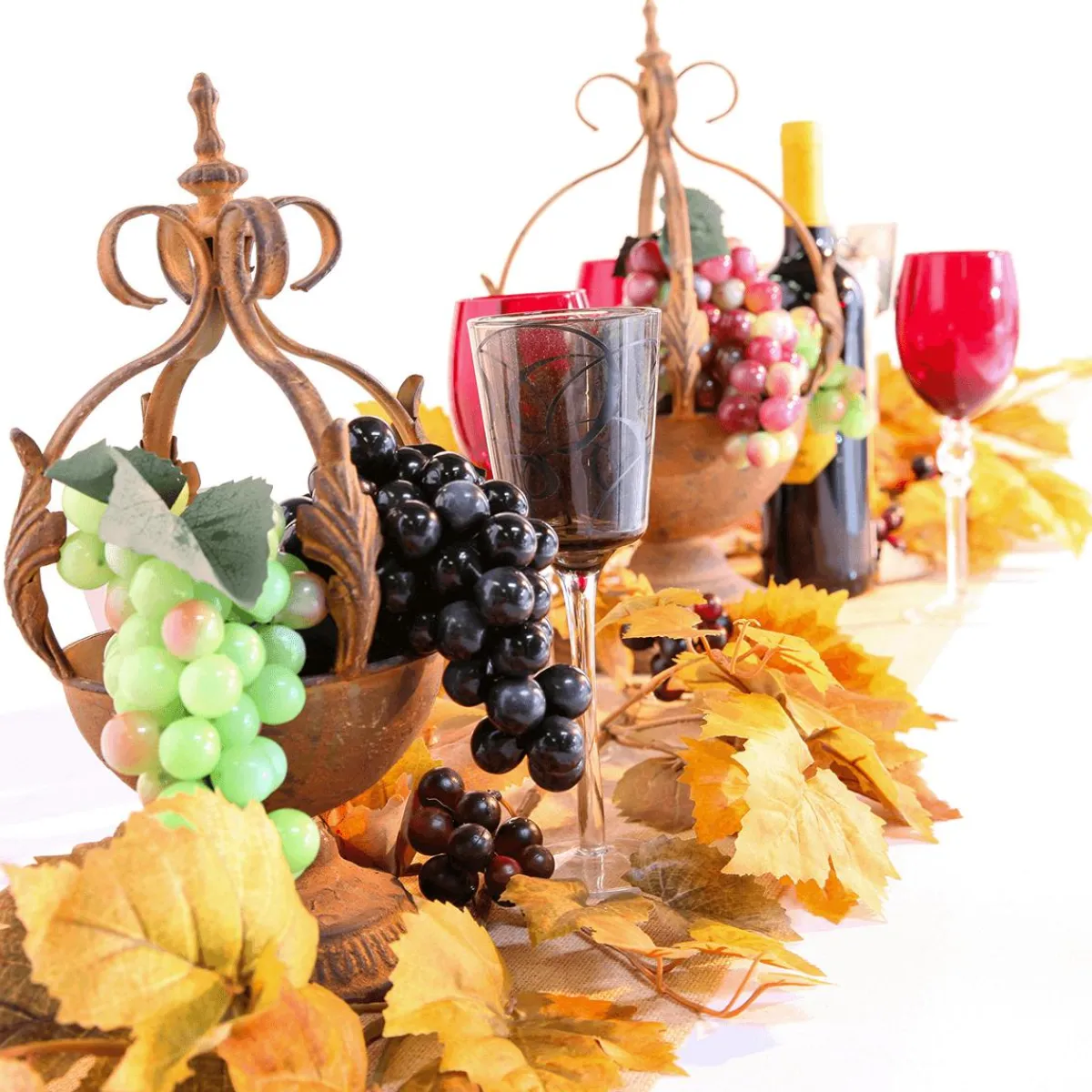 Decoración De Otoño|Frutas>DecoWoerner Uvas Maniquíes es azul