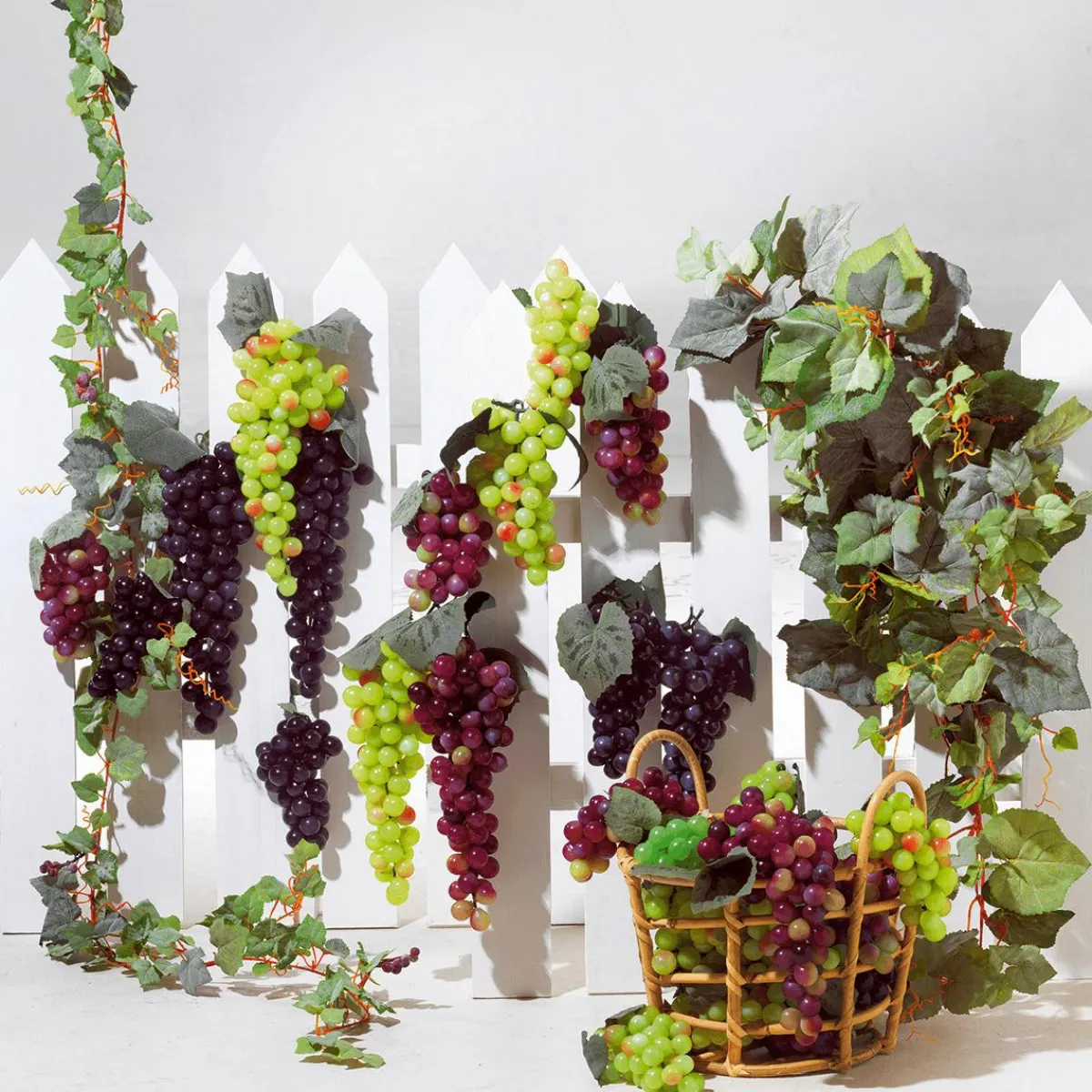 Decoración De Otoño|Frutas>DecoWoerner Uvas Maniquíes es azul