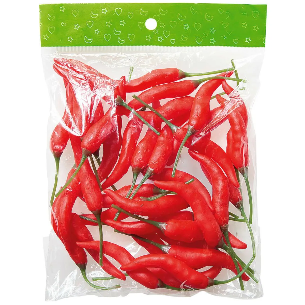 Verduras Y Hierbas>DecoWoerner Vainas De Chili Alimento De Imitación, 36 Piezas rojo