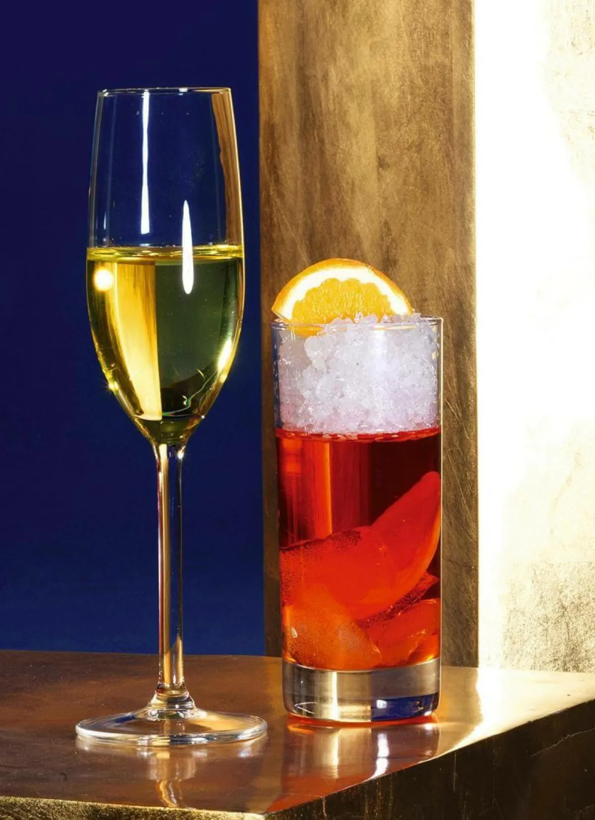 Decoración Temática|Bebidas>DecoWoerner Vaso De Champán Alimento De Imitación Altura 24 Cm amarillo