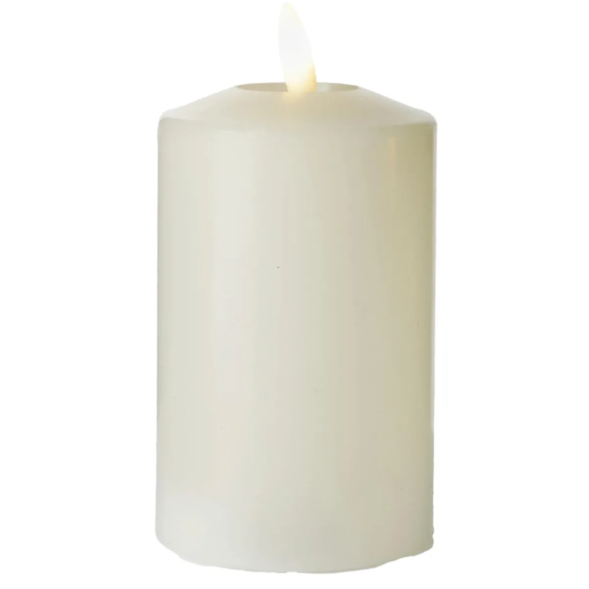 Luz Decorativa|Figuras De Navidad>DecoWoerner Vela De Cera LED 7,5 X 14,5 Cm blanco