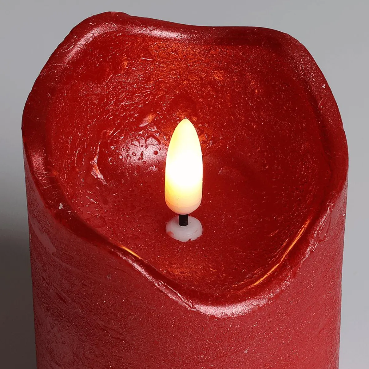 Luz Decorativa>DecoWoerner Vela De Cera LED Roja 7,5 Cm Ø, 10 Cm De Altura rojo