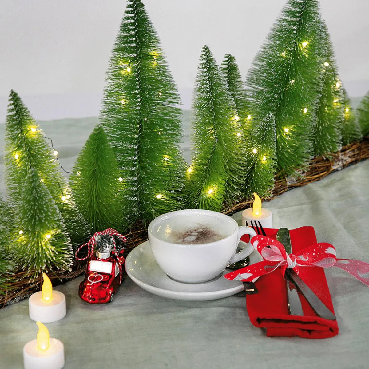 Luz Decorativa>DecoWoerner Velas Para Té Con Baterías LED, Conjunto De 12 Piezas blanco
