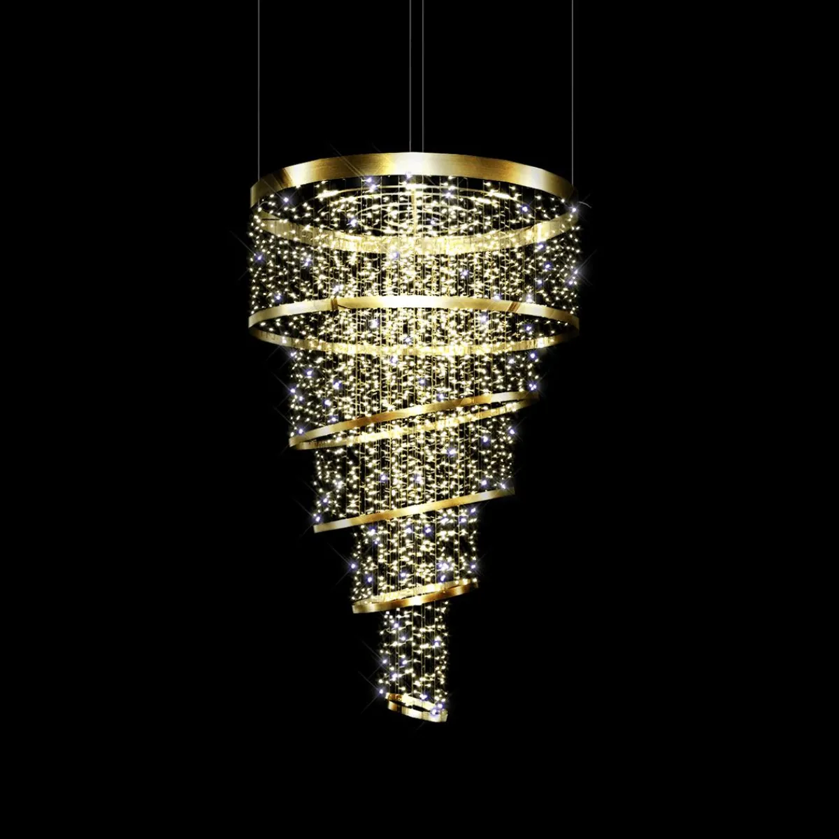 Luz Decorativa|Decoración Temática>DecoWoerner XXL Decoracion Objeto Luminoso Araña 200 Cm oro