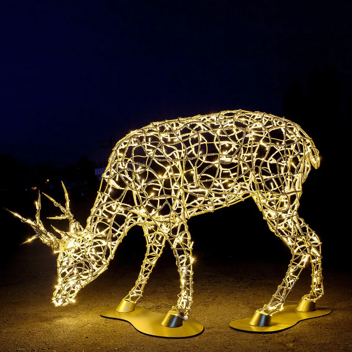 Luz Decorativa|Decoración De Animales>DecoWoerner XXL LED Trasero Caliente Para Exterior 120 Cm plata