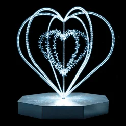 Luz Decorativa|Decoración Temática>DecoWoerner XXL Objeto Luminoso LED Corazón Plateado Para Exterior plata