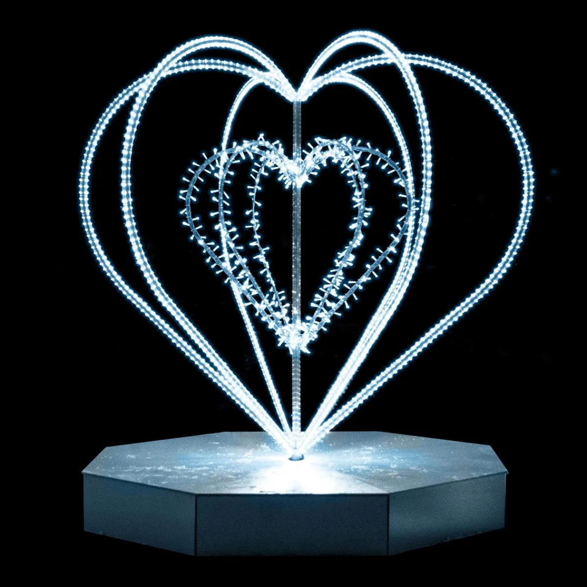 Luz Decorativa|Decoración Temática>DecoWoerner XXL Objeto Luminoso LED Corazón Plateado Para Exterior plata