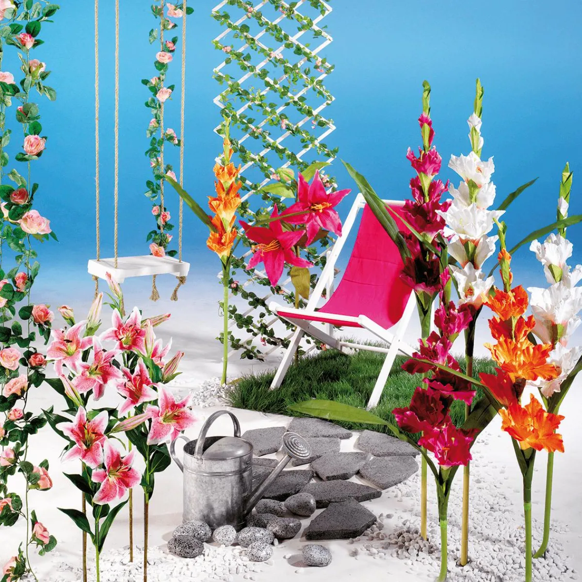 Decoración Temática|Guirnaldas Y Vides>DecoWoerner Zarcillo De s Artificial 180 Cm, Color rosa